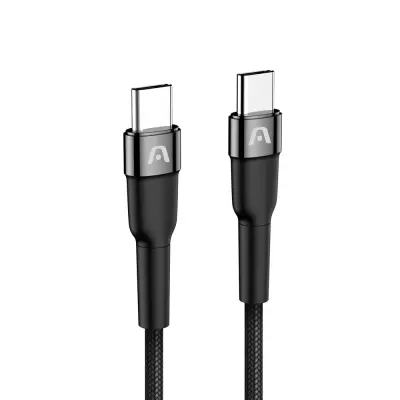 CABLE TRENZADO DE NAILON DURA SPEED DE 240W TIPO-C A TIPO-C PARA CARGA Y SINCRONIZACIÓN ULTRA RÁPIDA DE 1.8M ARGCB0073
